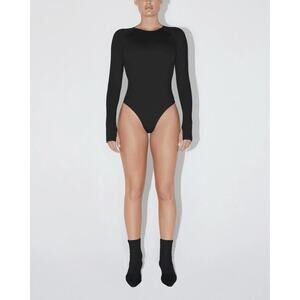Khy x Entire Studios | Long Sleeve Bodysuit Black w/ Zip Pocket Kylie Jenner M